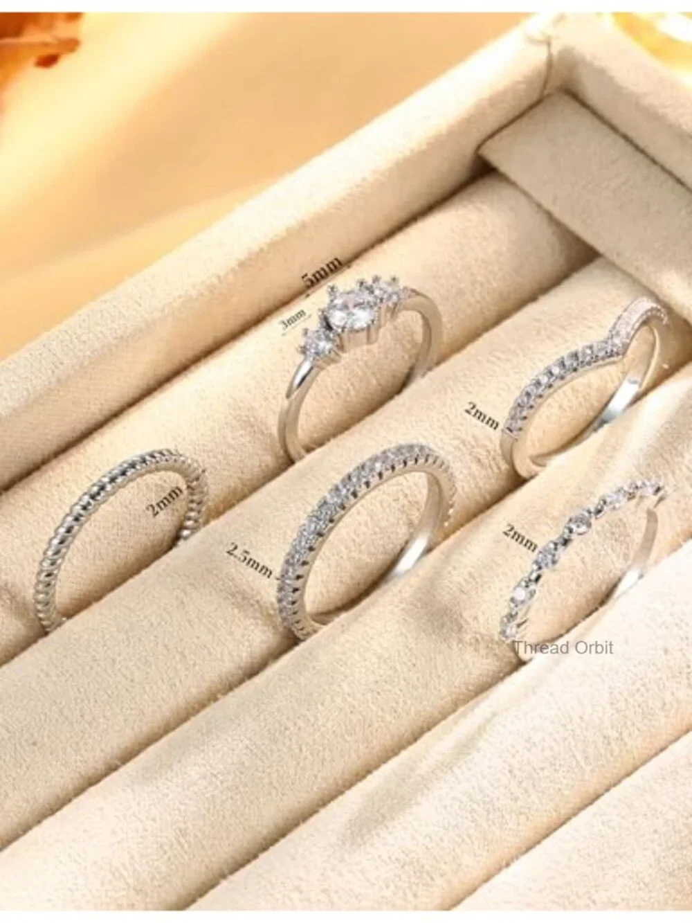 Stackable Rings for Women 14K Gold Plated Non Tarnish Cubic Zirconia Thumb Ring